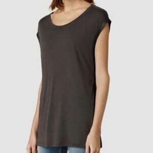 ALLSAINTS, Black Muscle Tee Amber Top